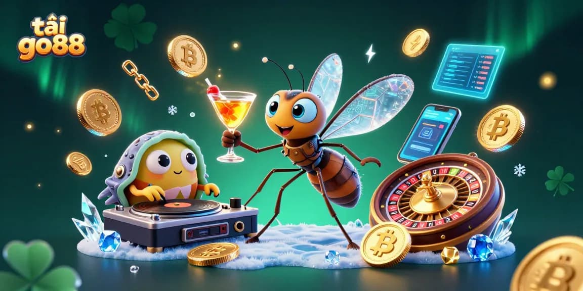 Experience the thrill of tải go88 with a vibrant 3D casino artwork showcasing a lively scene.