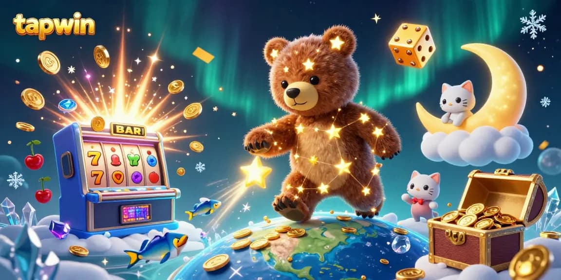 Experience exciting gameplay with tapwin in a vibrant casino themed digital illustration.