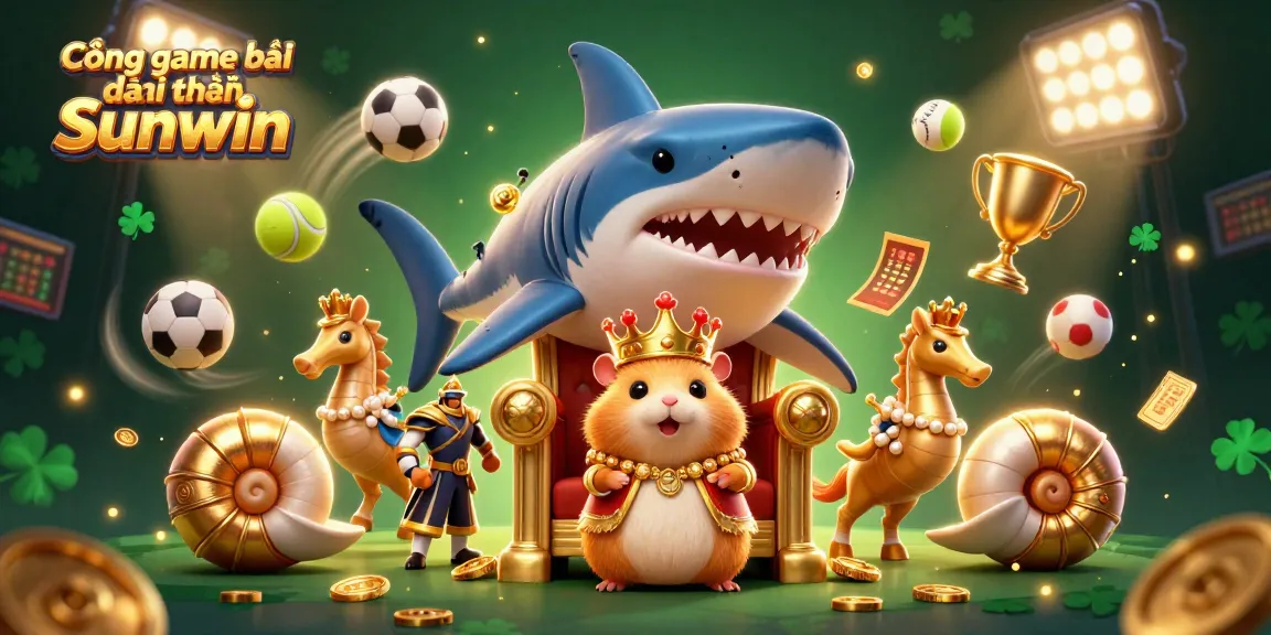 Experience the thrilling Cổng game bài đổi thưởng Sunwin with vibrant characters and casino elements in a rich 3D scene.