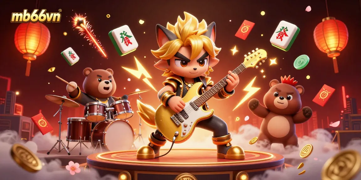 Experience thrilling gameplay with mb66vn as a wolf guitarist ignites the casino stage.