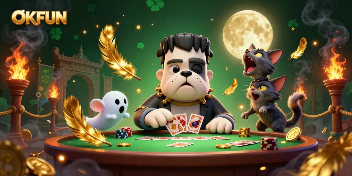 Experience thrilling casino action with OKFUN, featuring vibrant characters and dynamic game elements.