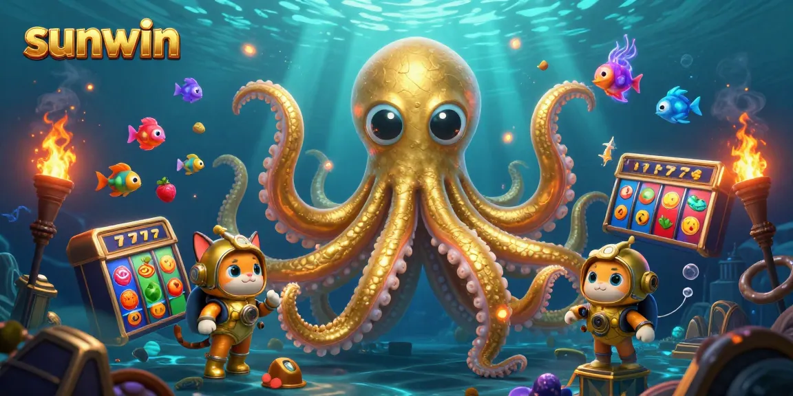 Experience thrilling gameplay with sunwin's vibrant slot machines amidst a magical underwater scene.