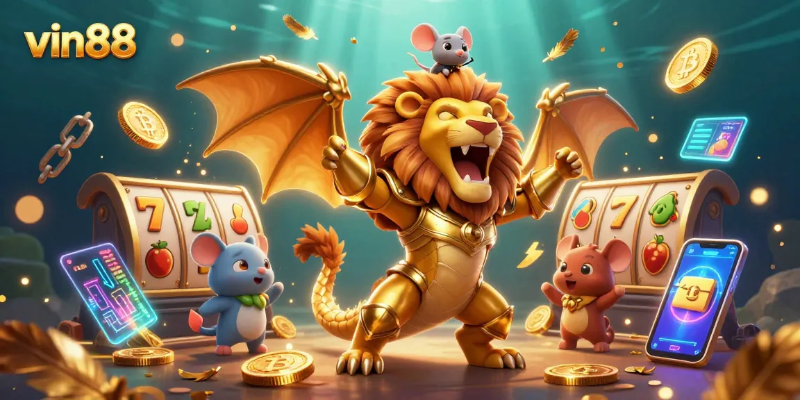 Experience thrilling slots and jackpots with vin88 in a vibrant, fantasy-themed casino