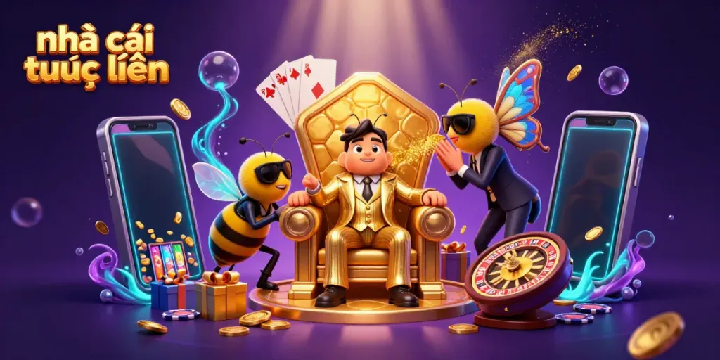 Engage with the trendy nhà cái trực tuyến scene showcasing a 3D mob boss and exciting gaming elements.