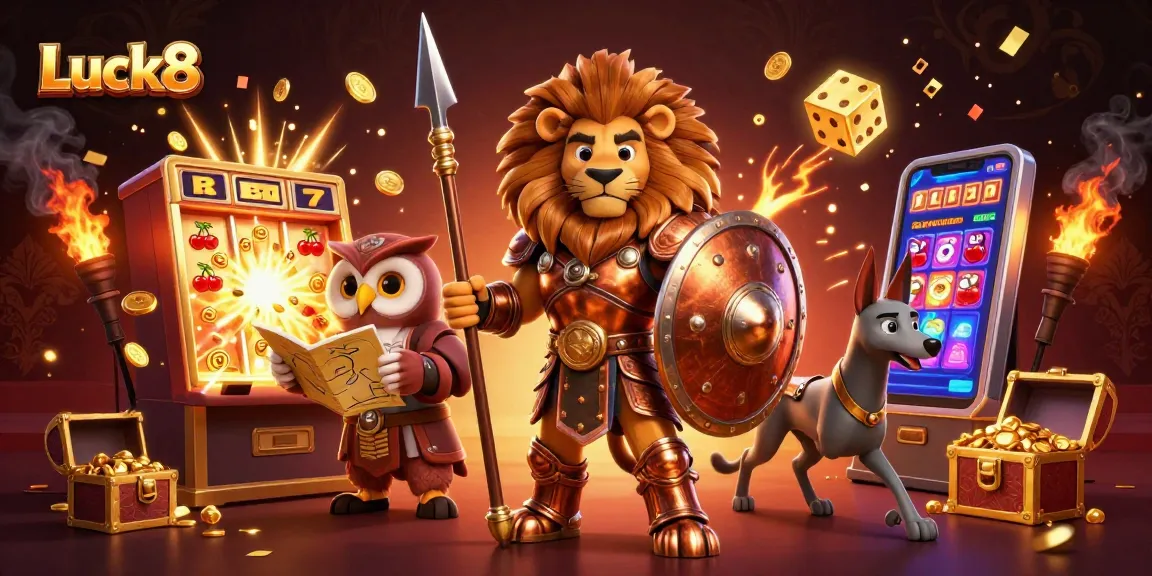Experience thrilling wins at Luck8 through an engaging 3D casino adventure with vibrant game elements.