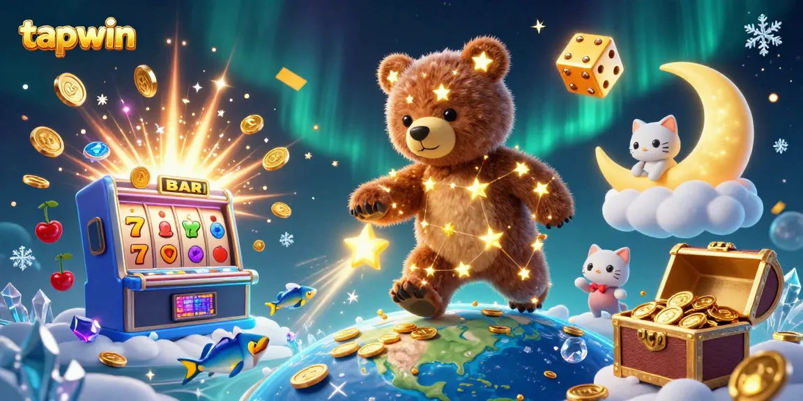 Experience exciting gameplay with tapwin in a vibrant casino themed digital illustration.