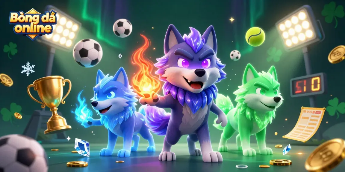 Experience high-stakes gambling with Bóng đá online, featuring dynamic sports elements and trophy excitement.