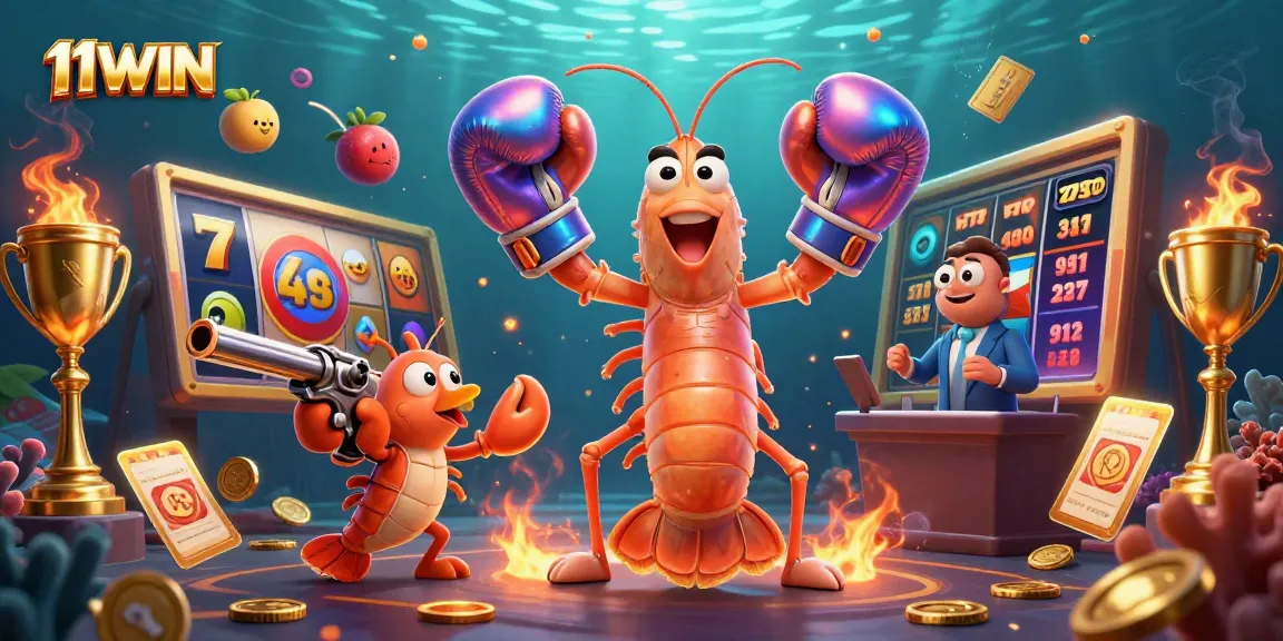 Engage with 11WIN gameplay, showcasing a vibrant 3D casino scene featuring dynamic slots and action-packed elements.